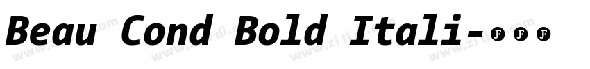 Beau Cond Bold Itali字体转换